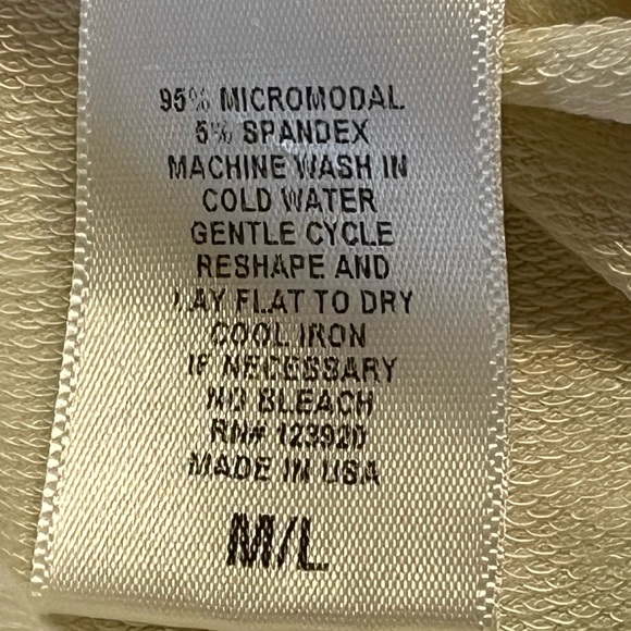 NWTS LAmade Mimi Mock Neck Batwing Cream Color Soft Micromodal Top Size M/L - Picture 6 of 8